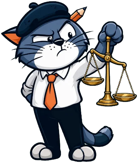 Urchaf tient une balance à deux plateaux et l’observe attentivement